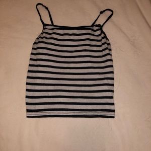 Striped, longer crop top size large